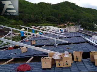 투구 지붕 태양 설치 시스템